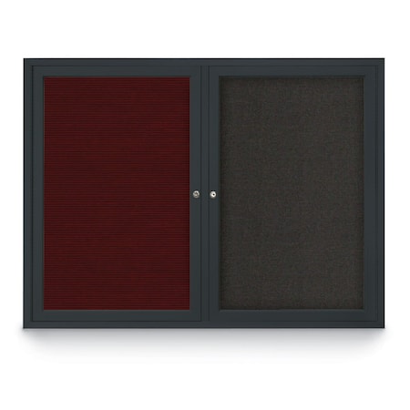 United Visual Products Corkboard, Surf/Bronze, 60" X36" UV405-BRONZE-SURF